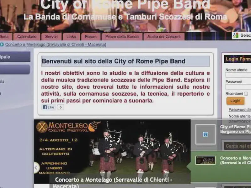 city of rome pipe band