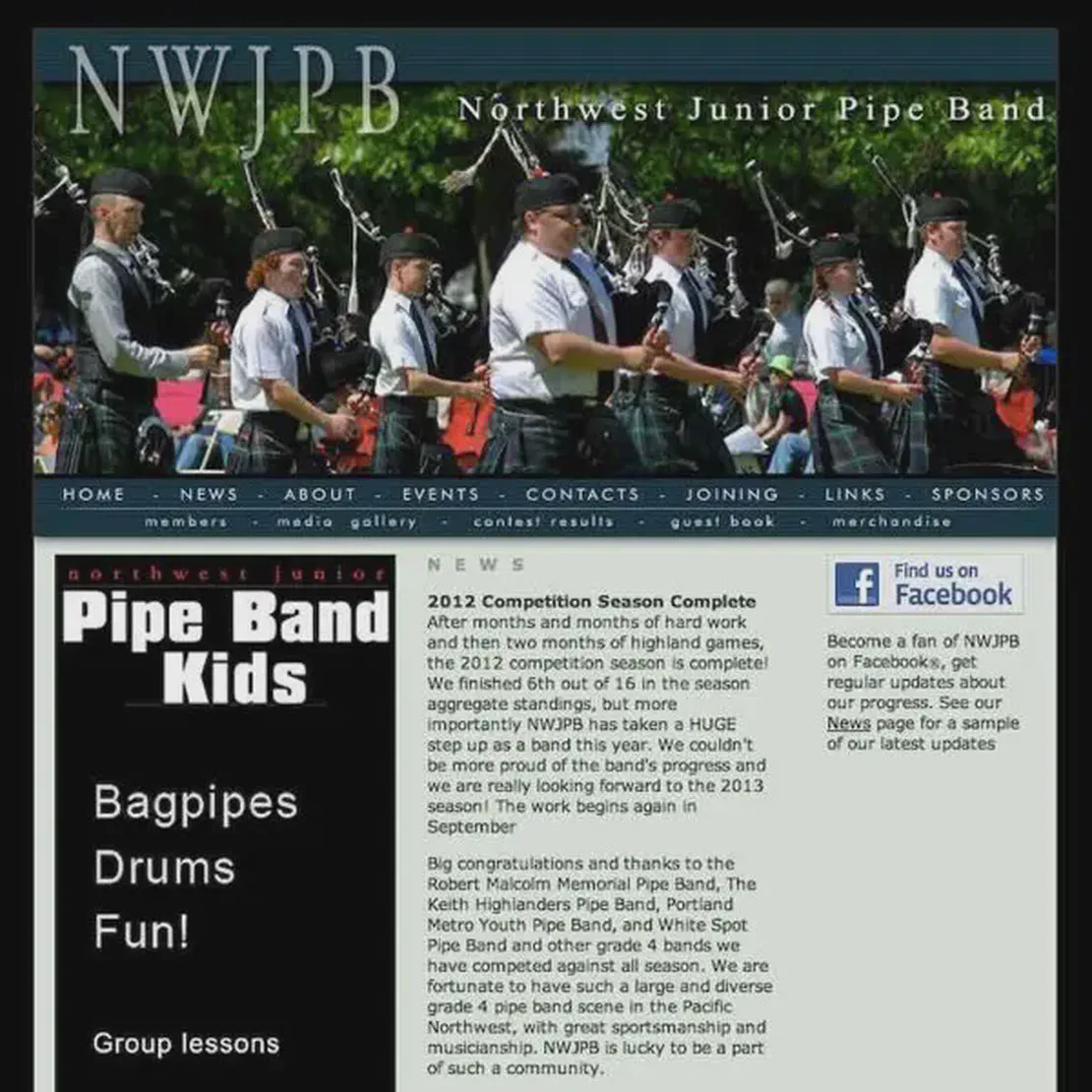 northwest junior pipe band