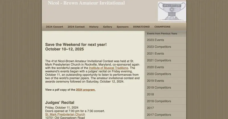 Nicol-Brown Amateur Invitational Contest