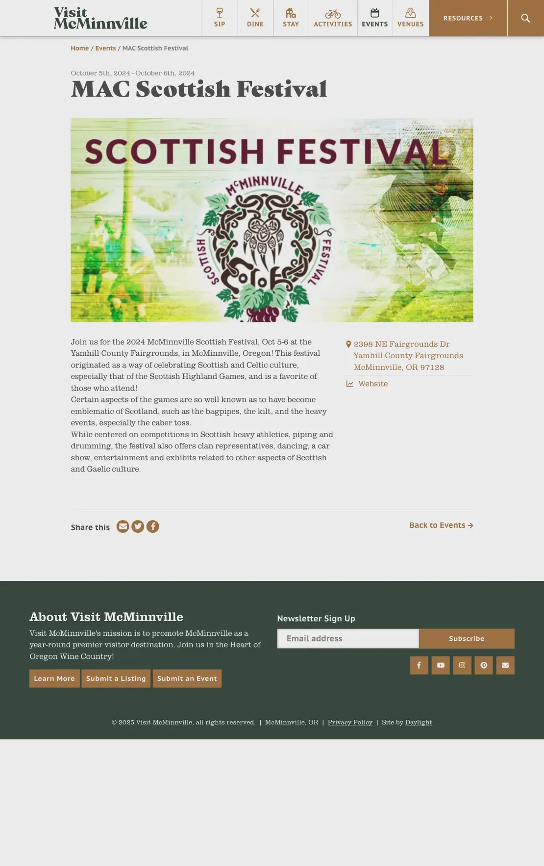McMinnville Scottish Festival