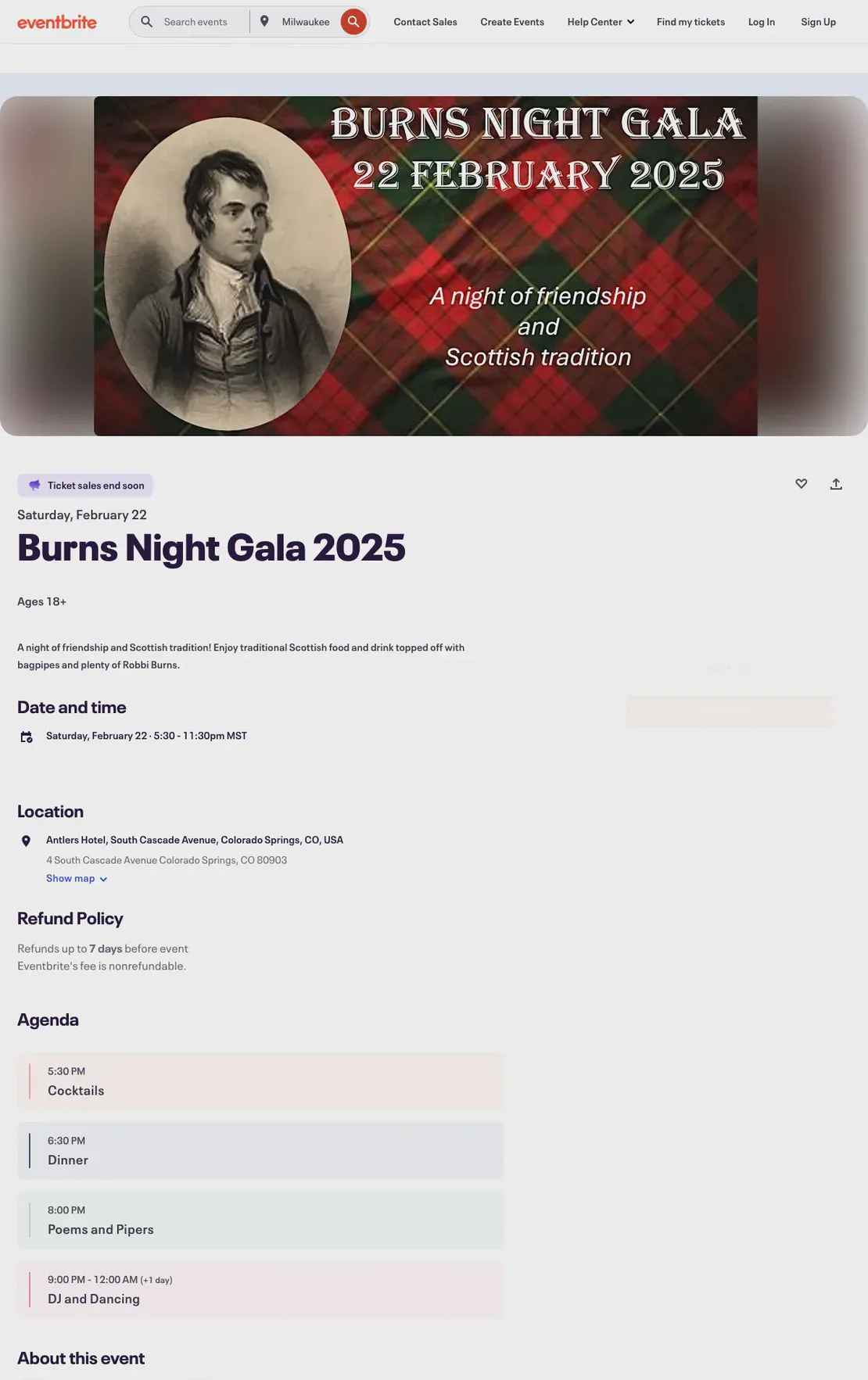 Burns Night Gala 2025