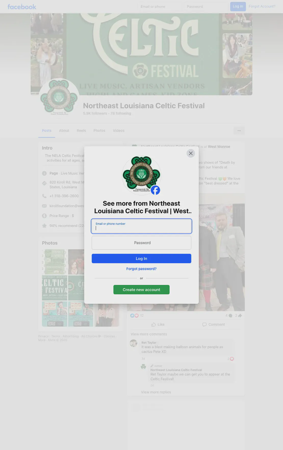 Northeast Louisiana Celtic Festival