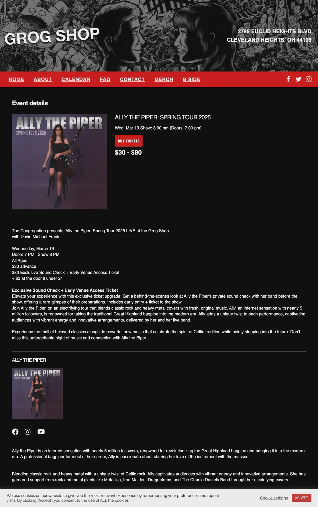 Ally The Piper: Spring Tour 2025