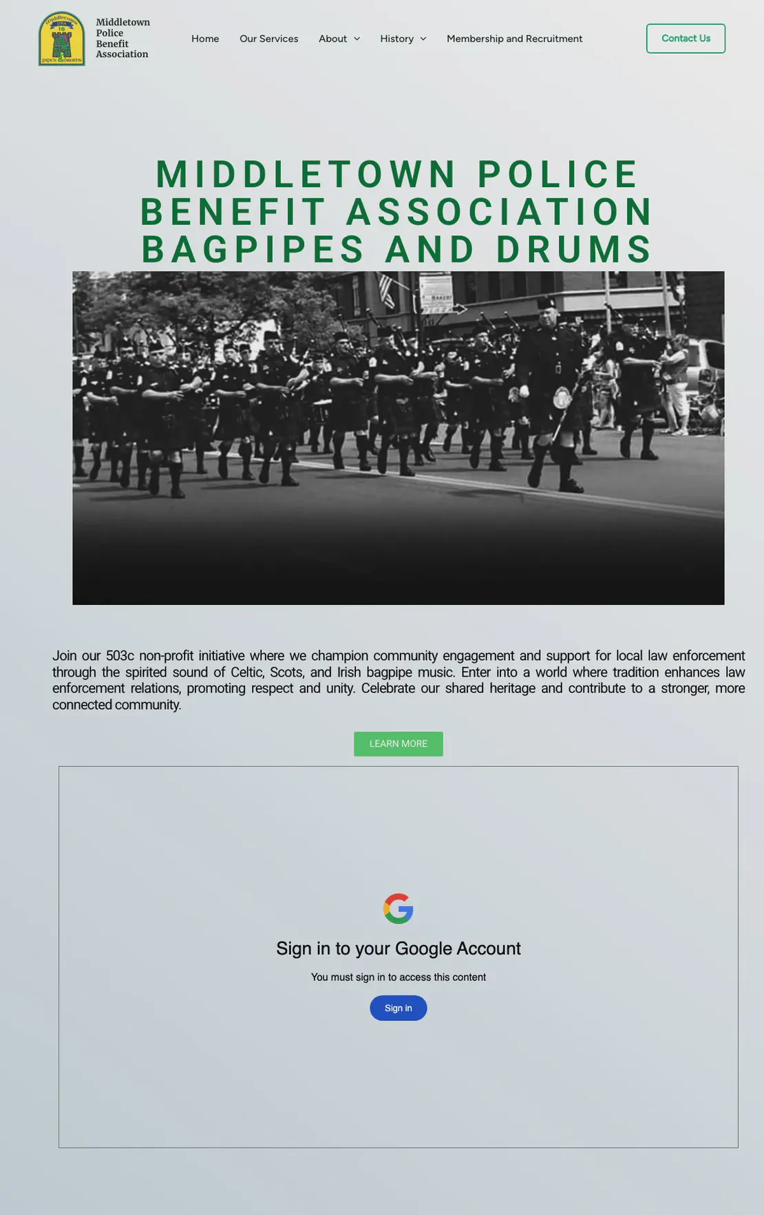 Middletown Police Benefit Association Bagpipes & Drums Band