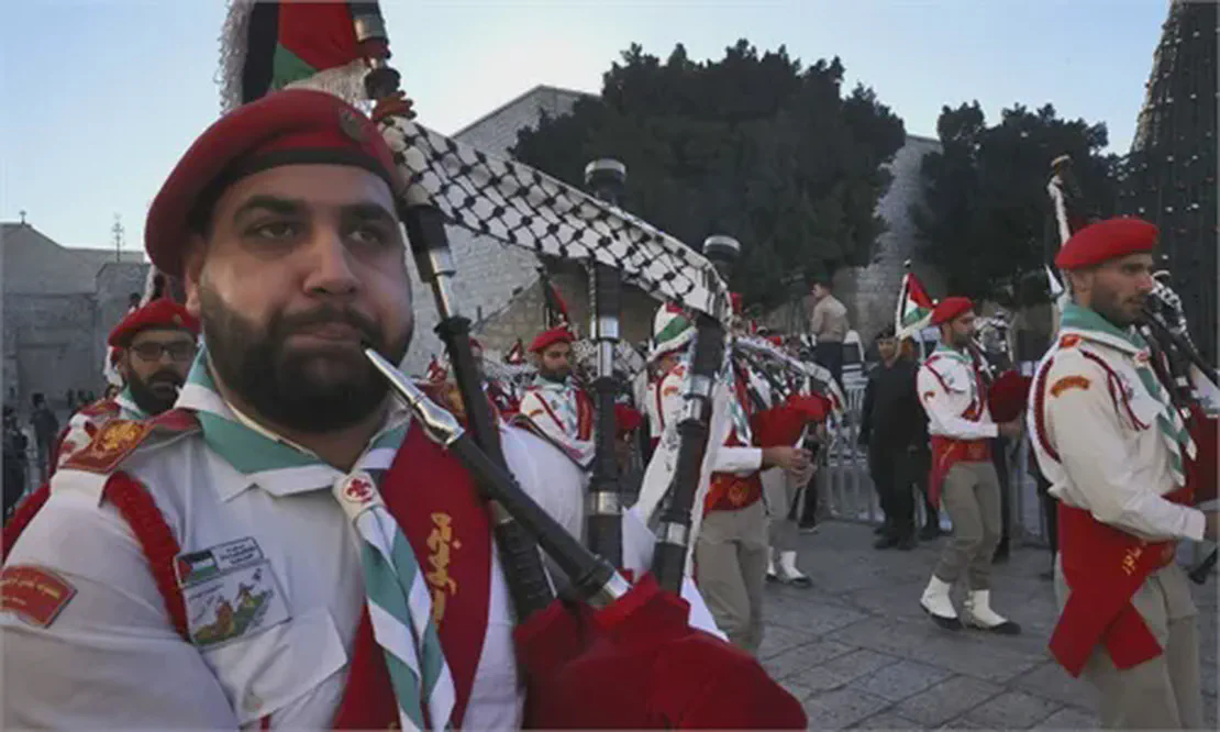 Bagpipe performance - Church of the Nativity