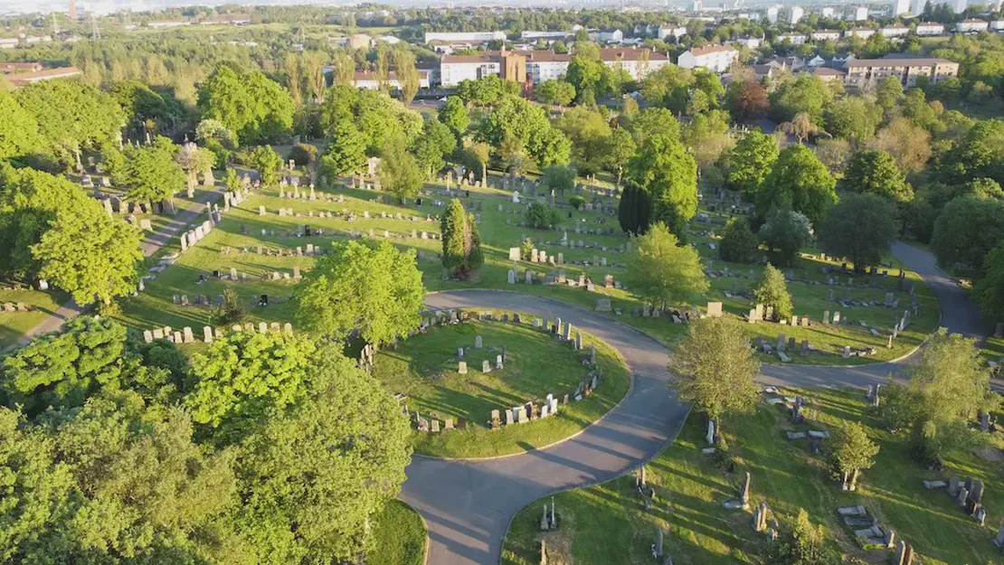 Scotlands first cremation at Glasgow's Western Necropolis.