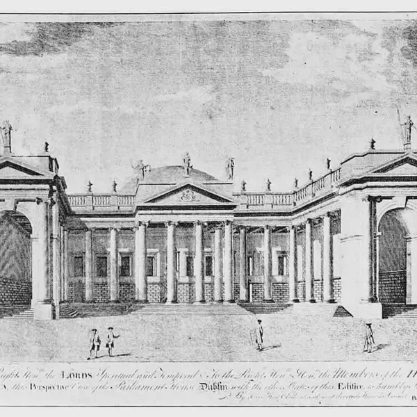 The last session of the Irish parliament ends