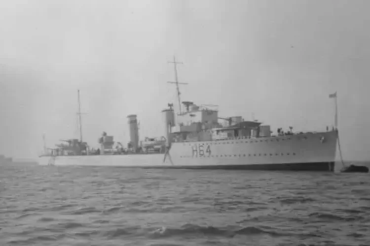 HMS Duchess, accidentally rammed by a battleship in thick fog, sunk with heavy loss of life