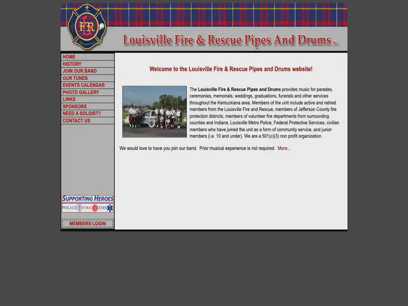Website preview for lfrbagpipes.org