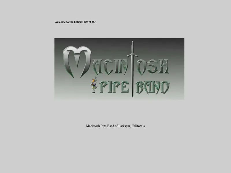 Website preview for www.macintoshpipeband.org